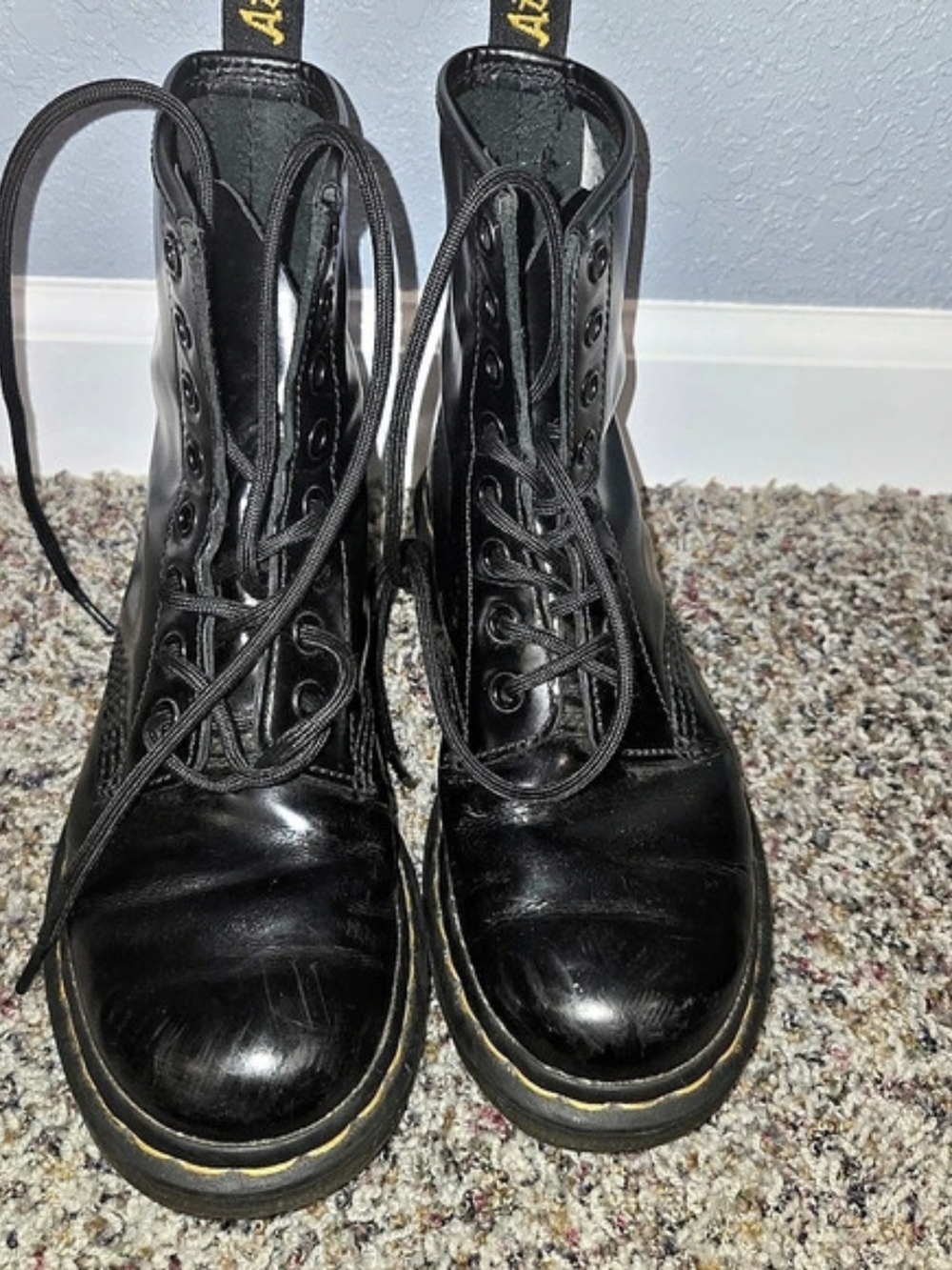 Dr. Martens 1460 W Black Leather Boots US 6